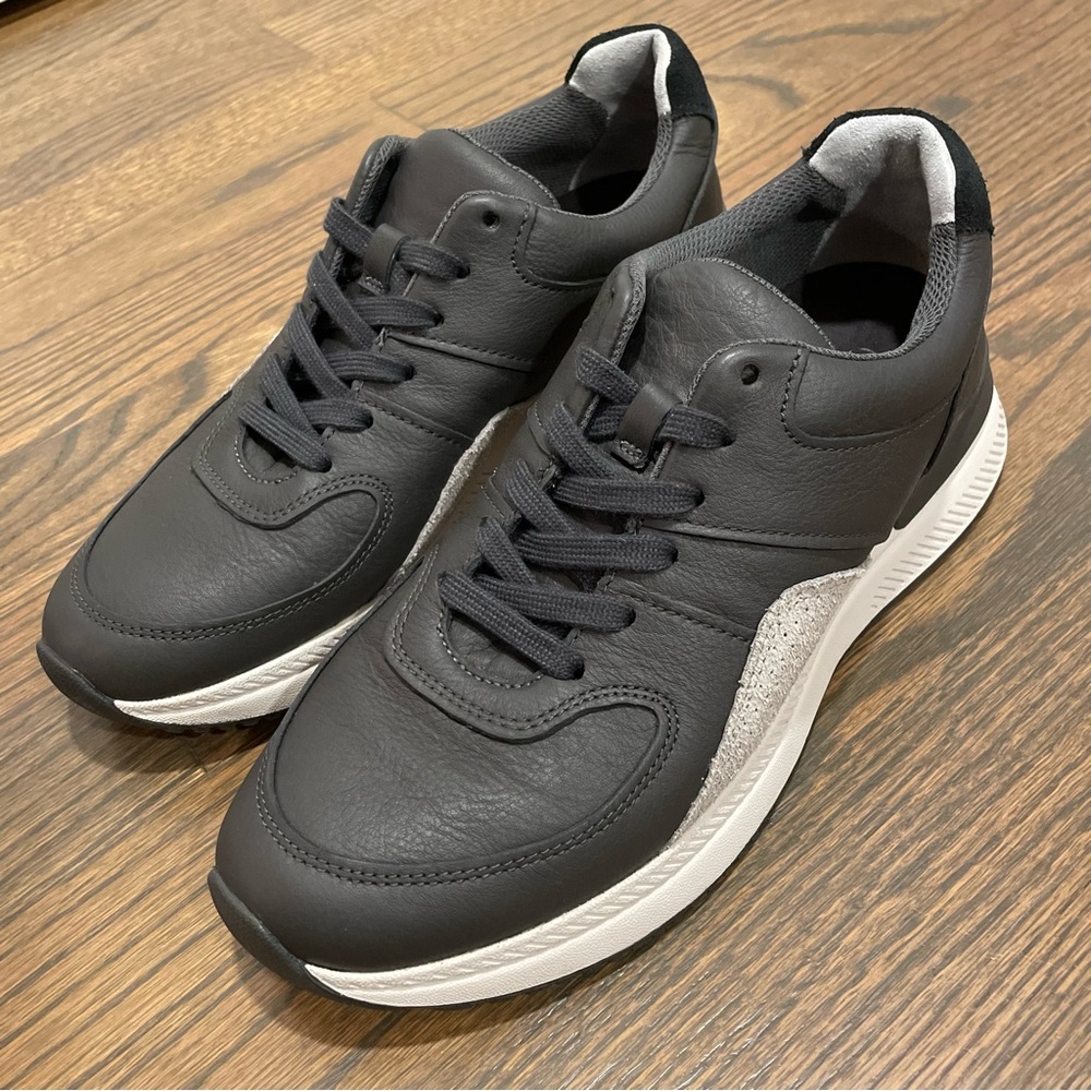 Everlane Trainer, Black Leather & Grey Suede NWOB - Picture 3 of 11